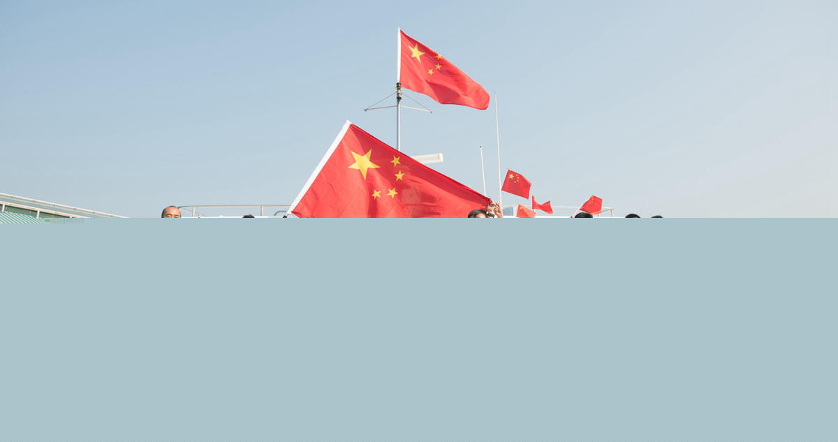 香港市民游船庆祝国庆